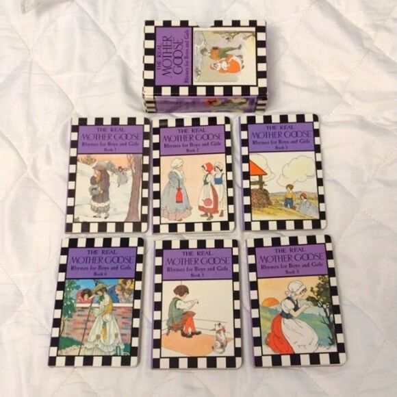 Vintage 1987 The Real Mother Goose Rhymes for Boys & Girls Mini‎ HC 6 Book Set - Picture 6 of 14